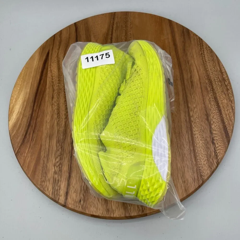 Nobull Shoes Womens Size 10 Neon Yellow Knit Running Comfort Walking Sneakers